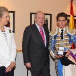 Ferrera, Perera y Ginés Marín, con el Rey Don Juan Carlos. Madrid, corrida de Beneficencia. 6 de junio de 2018