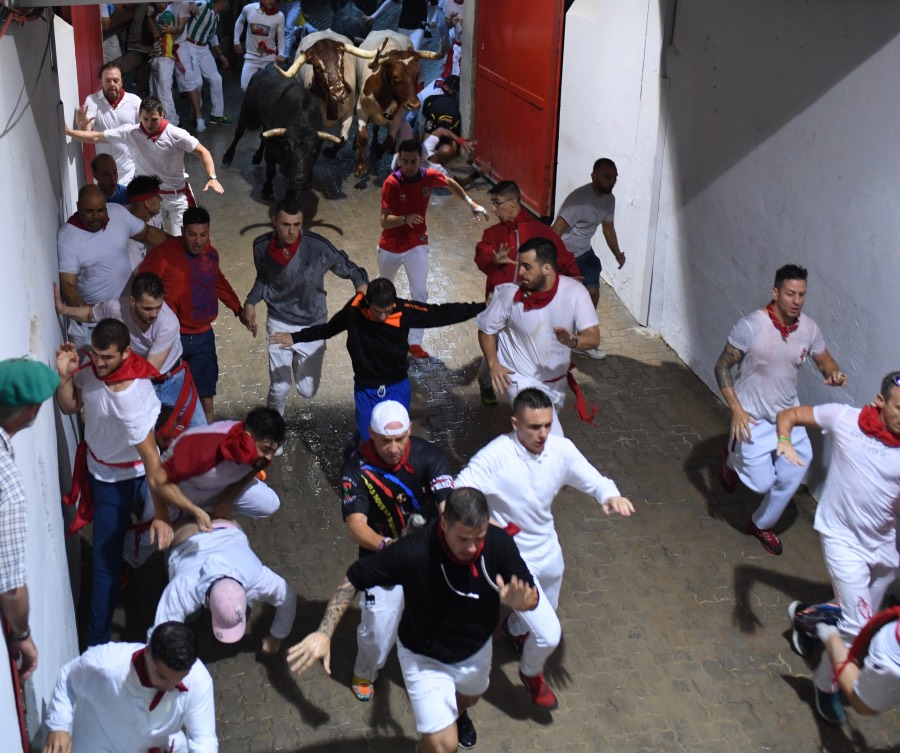 Segundo encierro Pamplona, 8 de julio de 2018