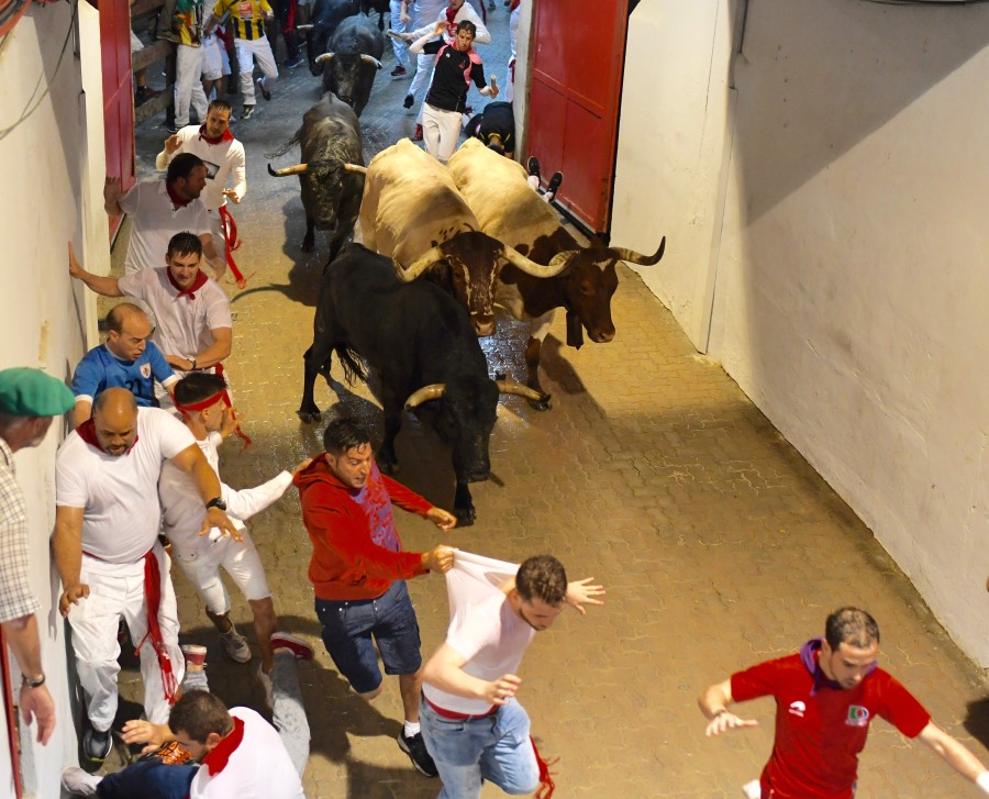 Segundo encierro Pamplona, 8 de julio de 2018