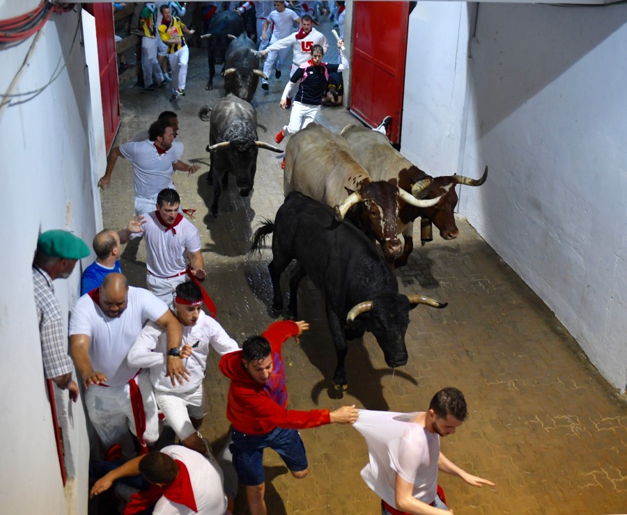 Segundo encierro Pamplona, 8 de julio de 2018