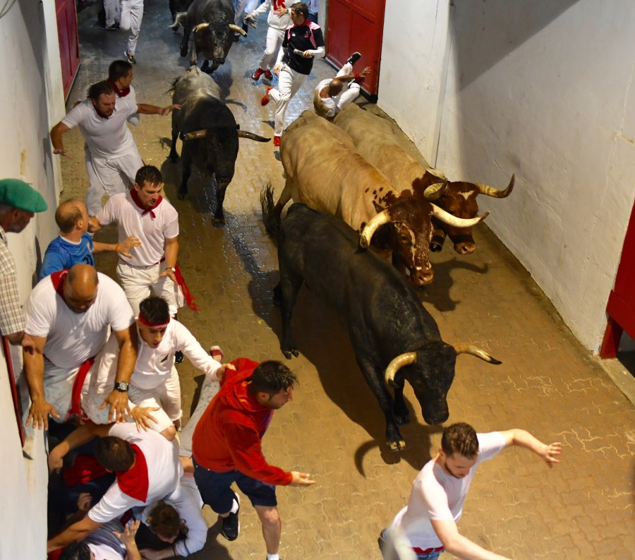 Segundo encierro Pamplona, 8 de julio de 2018