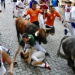 Pamplona, 9 de julio de 2018. Encierro toros Cebada Gago