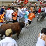 Pamplona, 9 de julio de 2018. Encierro toros Cebada Gago