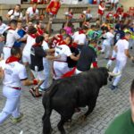 Pamplona, 9 de julio de 2018. Encierro toros Cebada Gago