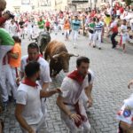 Pamplona, 9 de julio de 2018. Encierro toros Cebada Gago