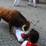Pamplona, 9 de julio de 2018. Encierro toros Cebada Gago