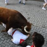 Pamplona, 9 de julio de 2018. Encierro toros Cebada Gago