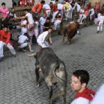 Pamplona, 9 de julio de 2018. Encierro toros Cebada Gago