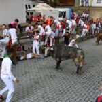 Pamplona, 9 de julio de 2018. Encierro toros Cebada Gago