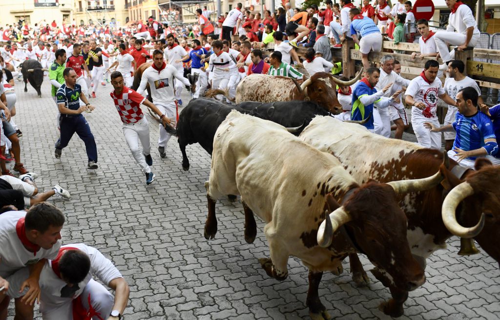 Pamplona, 10 de julio de 2018. Encierro toros Fuente Ymbro
