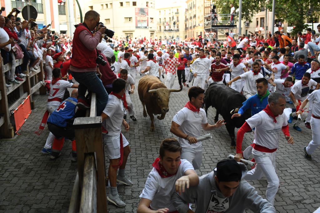 Pamplona, 10 de julio de 2018. Encierro toros Fuente Ymbro