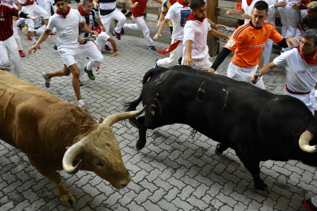 Pamplona, 10 de julio de 2018. Encierro toros Fuente Ymbro
