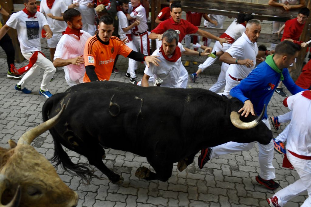 Pamplona, 10 de julio de 2018. Encierro toros Fuente Ymbro