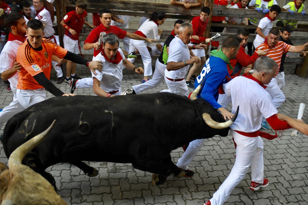 Pamplona, 10 de julio de 2018. Encierro toros Fuente Ymbro