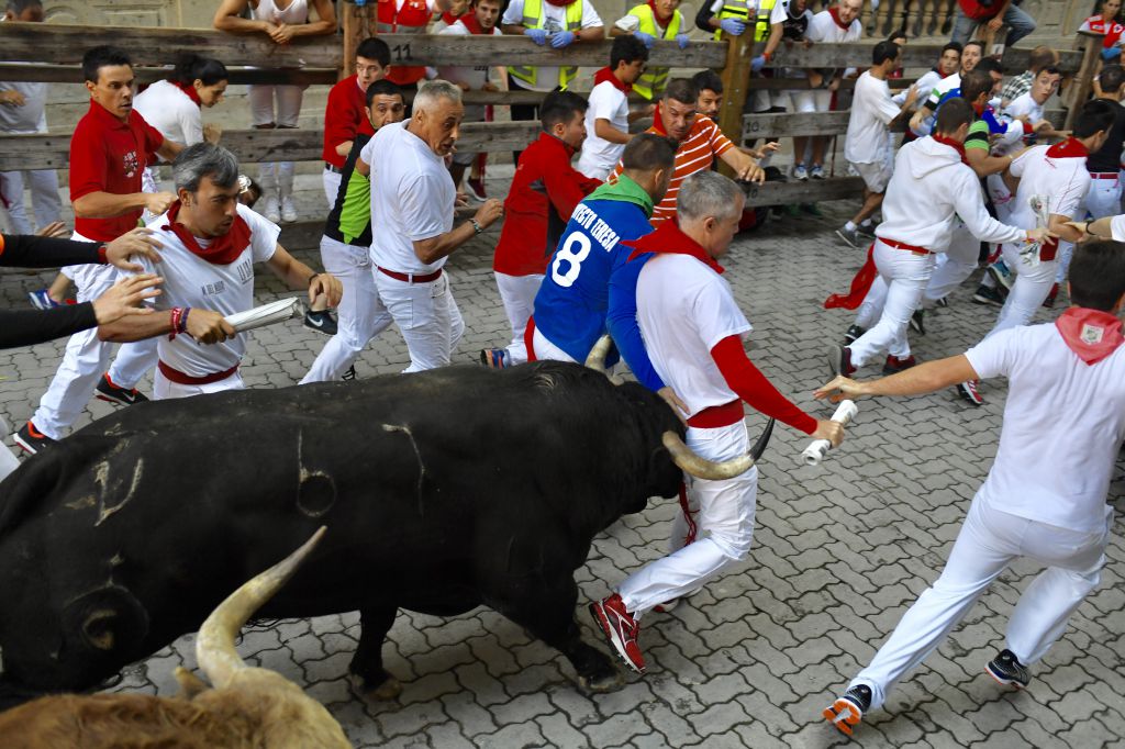 Pamplona, 10 de julio de 2018. Encierro toros Fuente Ymbro