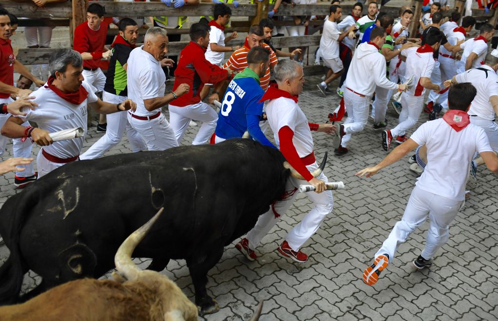 Pamplona, 10 de julio de 2018. Encierro toros Fuente Ymbro