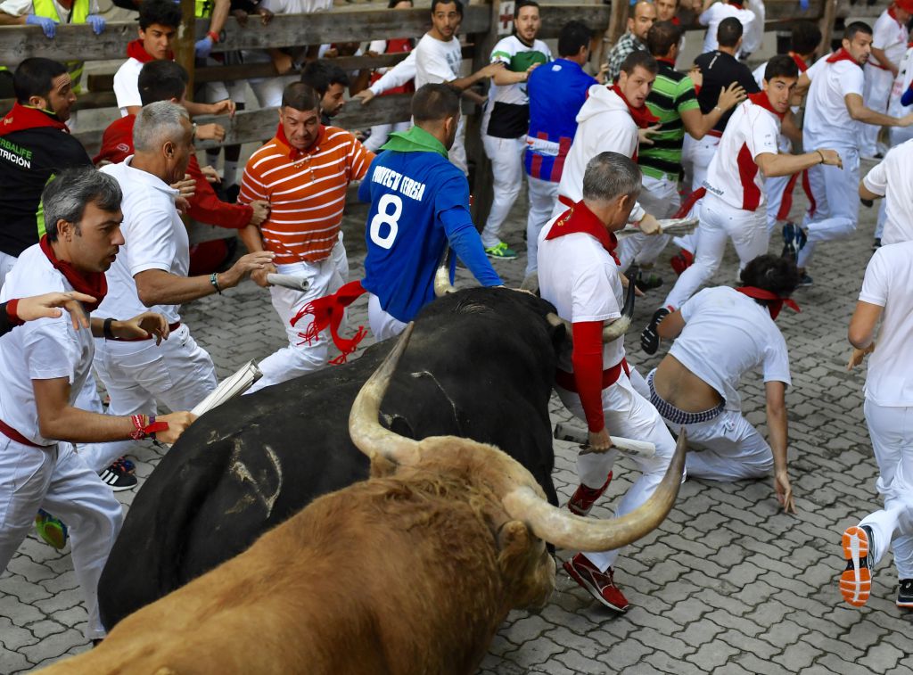 Pamplona, 10 de julio de 2018. Encierro toros Fuente Ymbro