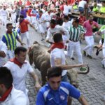 Pamplona, 11 de julio de 2018. Encierro toros de Núñez del Cuvillo