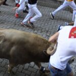 Pamplona, 11 de julio de 2018. Encierro toros de Núñez del Cuvillo