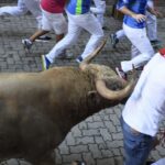 Pamplona, 11 de julio de 2018. Encierro toros de Núñez del Cuvillo