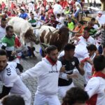 Pamplona, 11 de julio de 2018. Encierro toros de Núñez del Cuvillo
