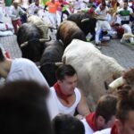Pamplona, 11 de julio de 2018. Encierro toros de Núñez del Cuvillo