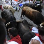Pamplona, 11 de julio de 2018. Encierro toros de Núñez del Cuvillo