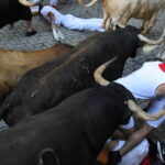 Pamplona, 11 de julio de 2018. Encierro toros de Núñez del Cuvillo