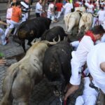 Pamplona, 11 de julio de 2018. Encierro toros de Núñez del Cuvillo