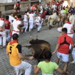 Pamplona, 11 de julio de 2018. Encierro toros de Núñez del Cuvillo