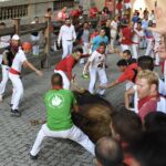 Pamplona, 11 de julio de 2018. Encierro toros de Núñez del Cuvillo