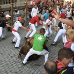 Pamplona, 11 de julio de 2018. Encierro toros de Núñez del Cuvillo