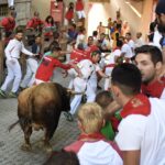 Pamplona, 11 de julio de 2018. Encierro toros de Núñez del Cuvillo