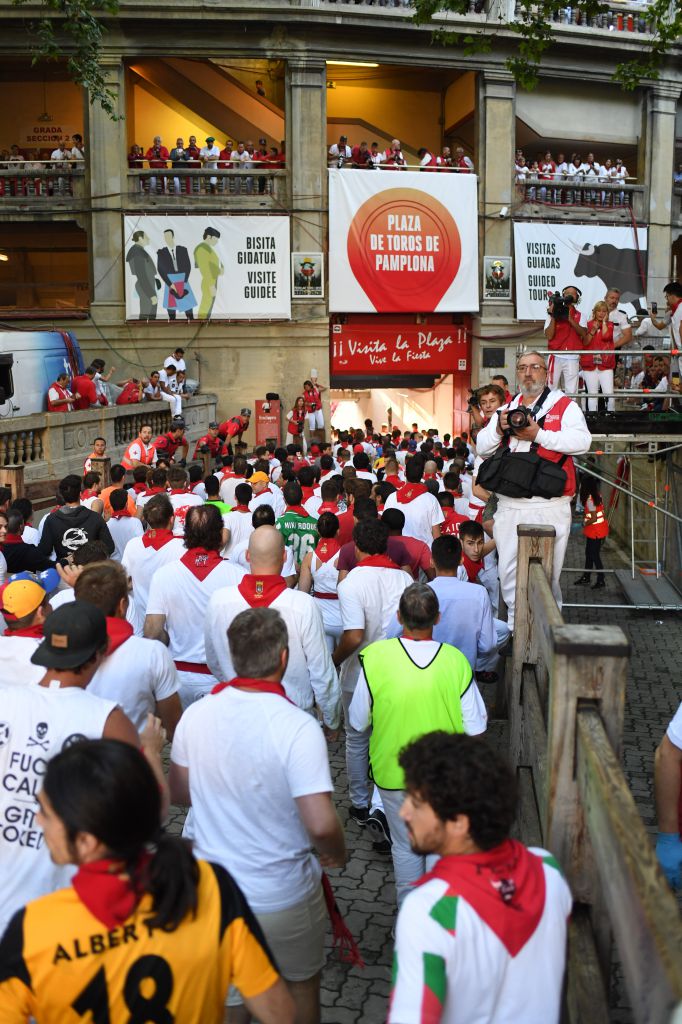 Pamplona, 11 de julio de 2018. Encierro toros de Núñez del Cuvillo