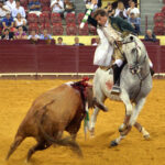Luis Rouxinol, Filipe Gonçalves y Francisco Palha con toros de Pinto Barreiros