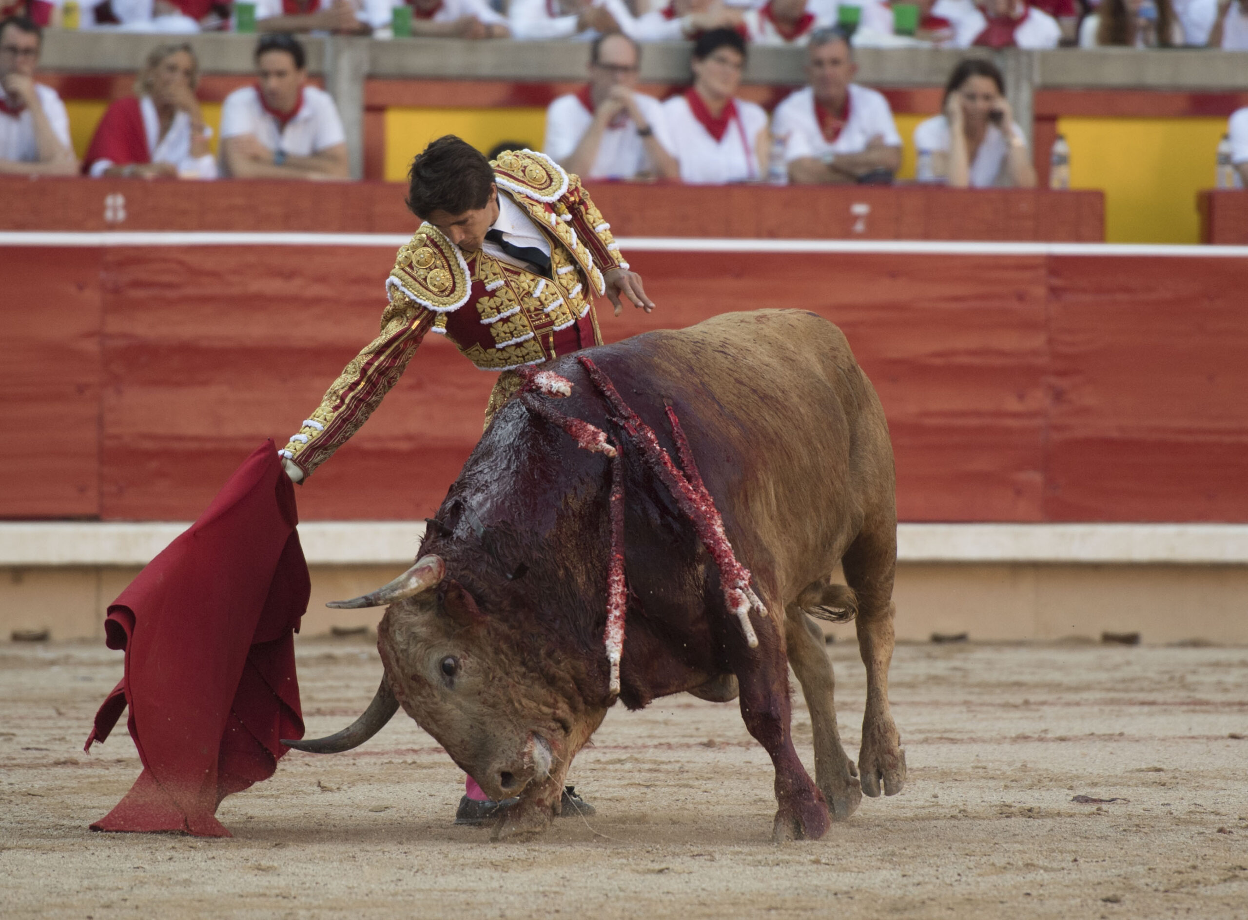 Pamplona, 10 de julio de 2018. Resumen gráfico de la corrida
