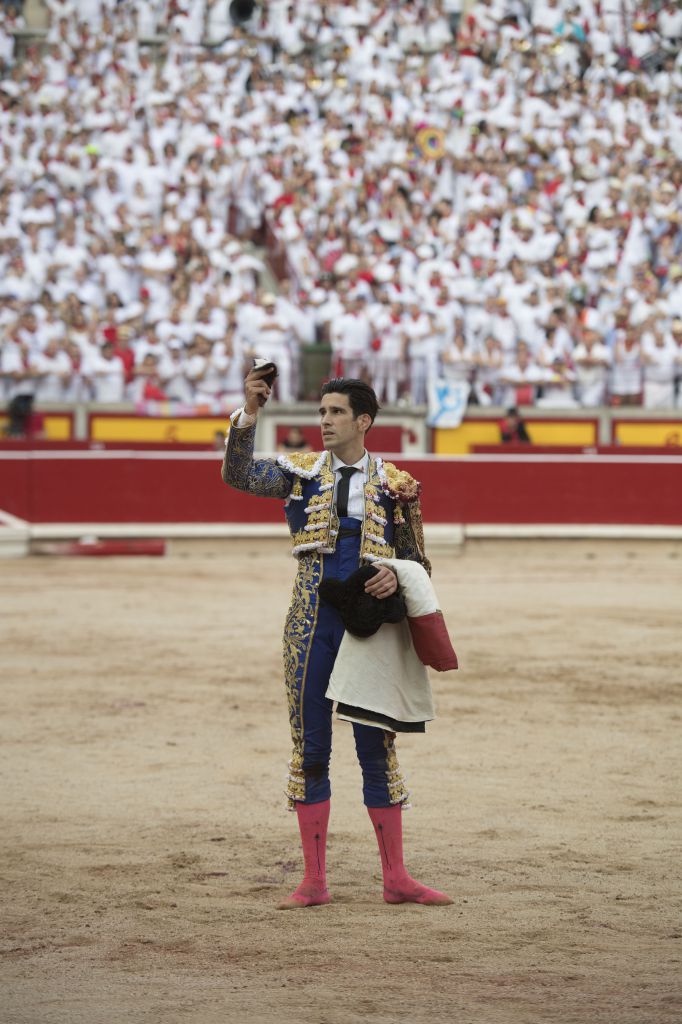 Pamplona, 10 de julio de 2018. Resumen gráfico de la corrida
