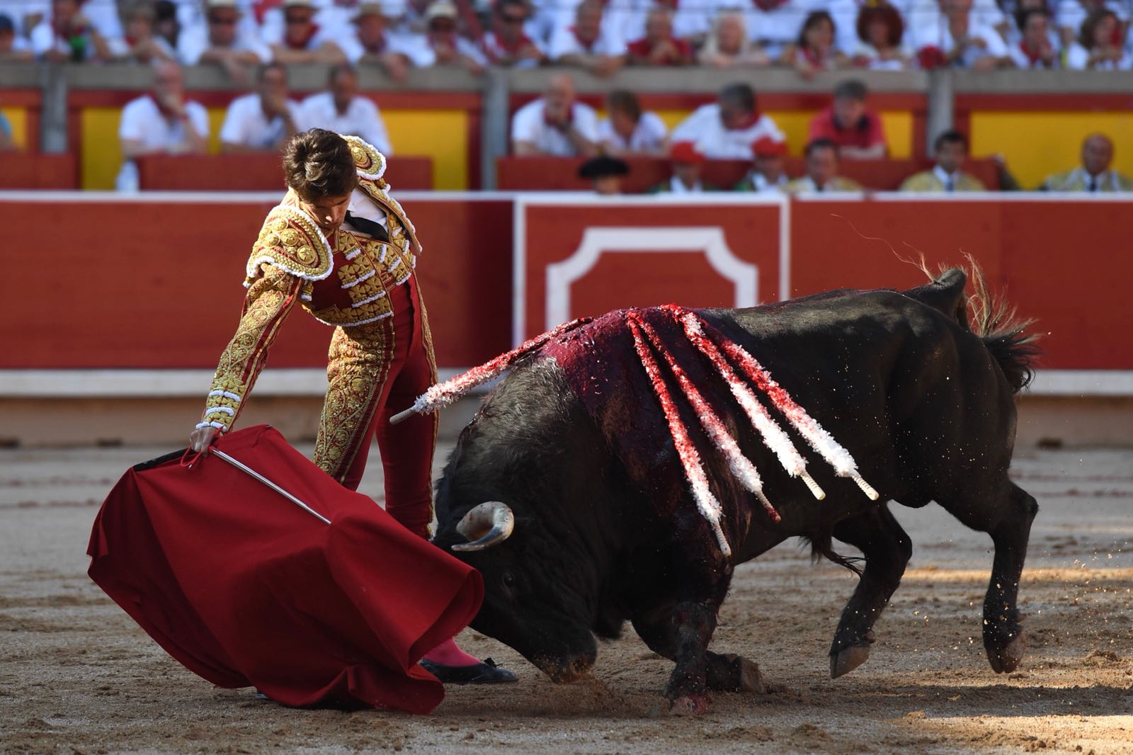 Pamplona, 10 de julio de 2018. Resumen gráfico de la corrida