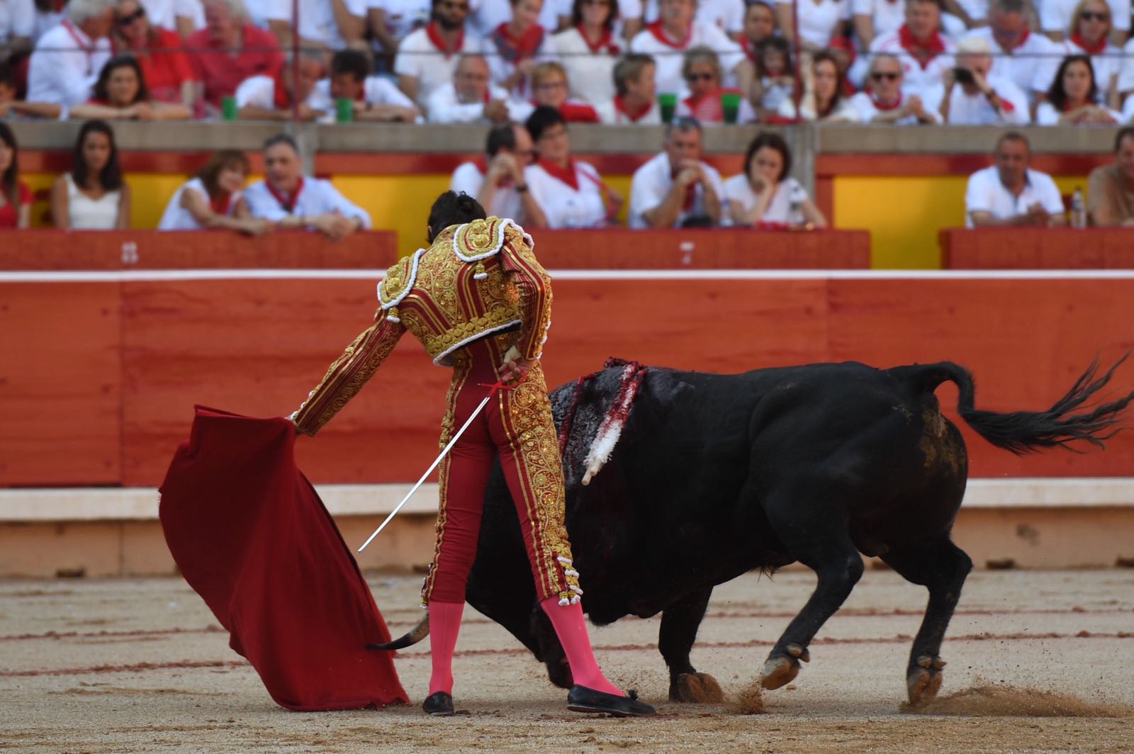 Pamplona, 10 de julio de 2018. Resumen gráfico de la corrida