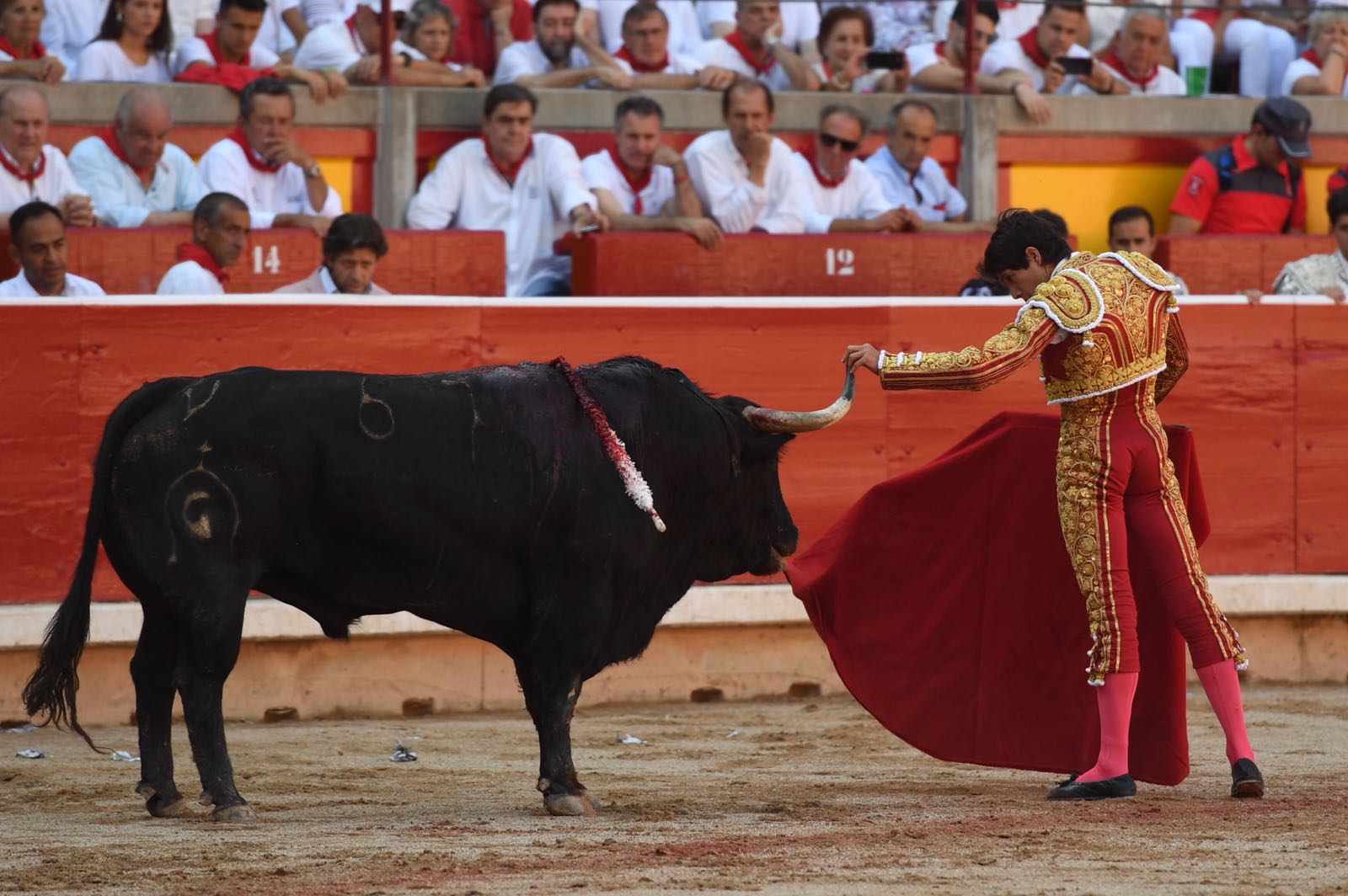 Pamplona, 10 de julio de 2018. Resumen gráfico de la corrida