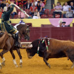 Luis Rouxinol, Filipe Gonçalves y Francisco Palha con toros de Pinto Barreiros