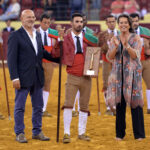 Luis Rouxinol, Filipe Gonçalves y Francisco Palha con toros de Pinto Barreiros