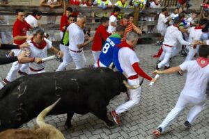 Pamplona, 10 de julio de 2018. Encierro toros Fuente Ymbro