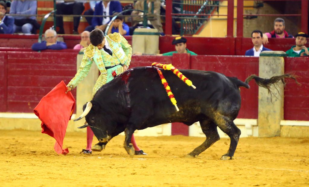 Zaragoza, martes 9 de octubre de 2018. Novillos de El Parralejo y Carriquiri para Pablo Mora, Francisco de Manuel y Manuel Diosleguarde
