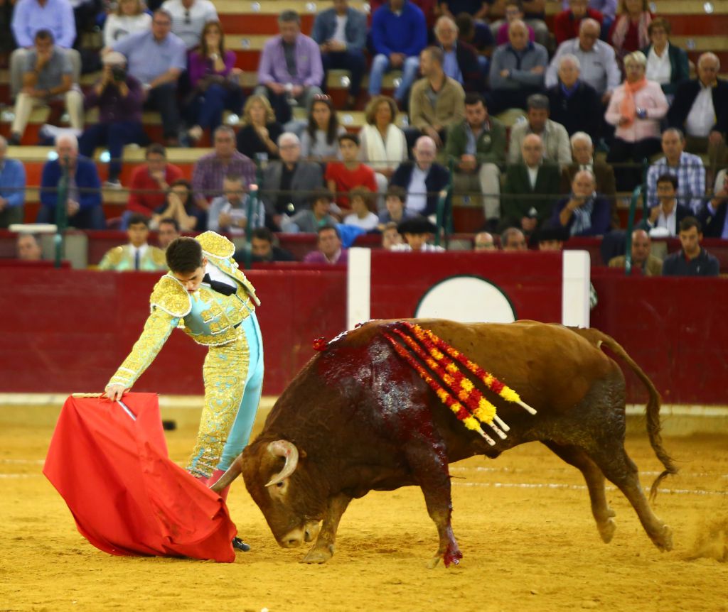 Zaragoza, martes 9 de octubre de 2018. Novillos de El Parralejo y Carriquiri para Pablo Mora, Francisco de Manuel y Manuel Diosleguarde