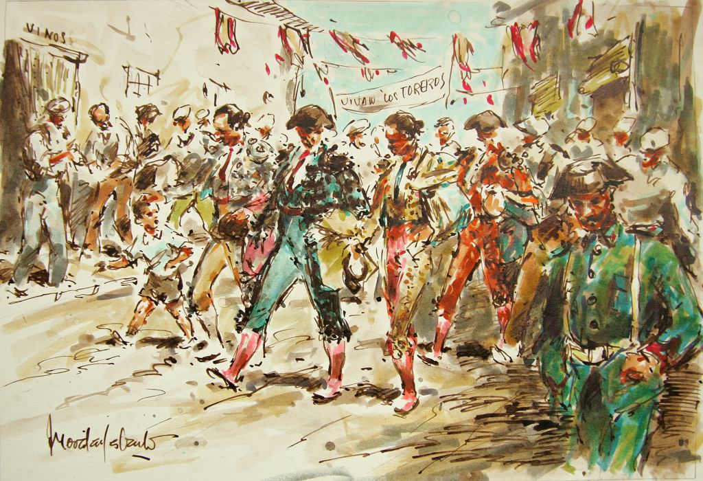 Un grande con lápices y pinceles