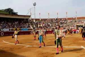 Plaza de toros de Eauze. Foto de archivo