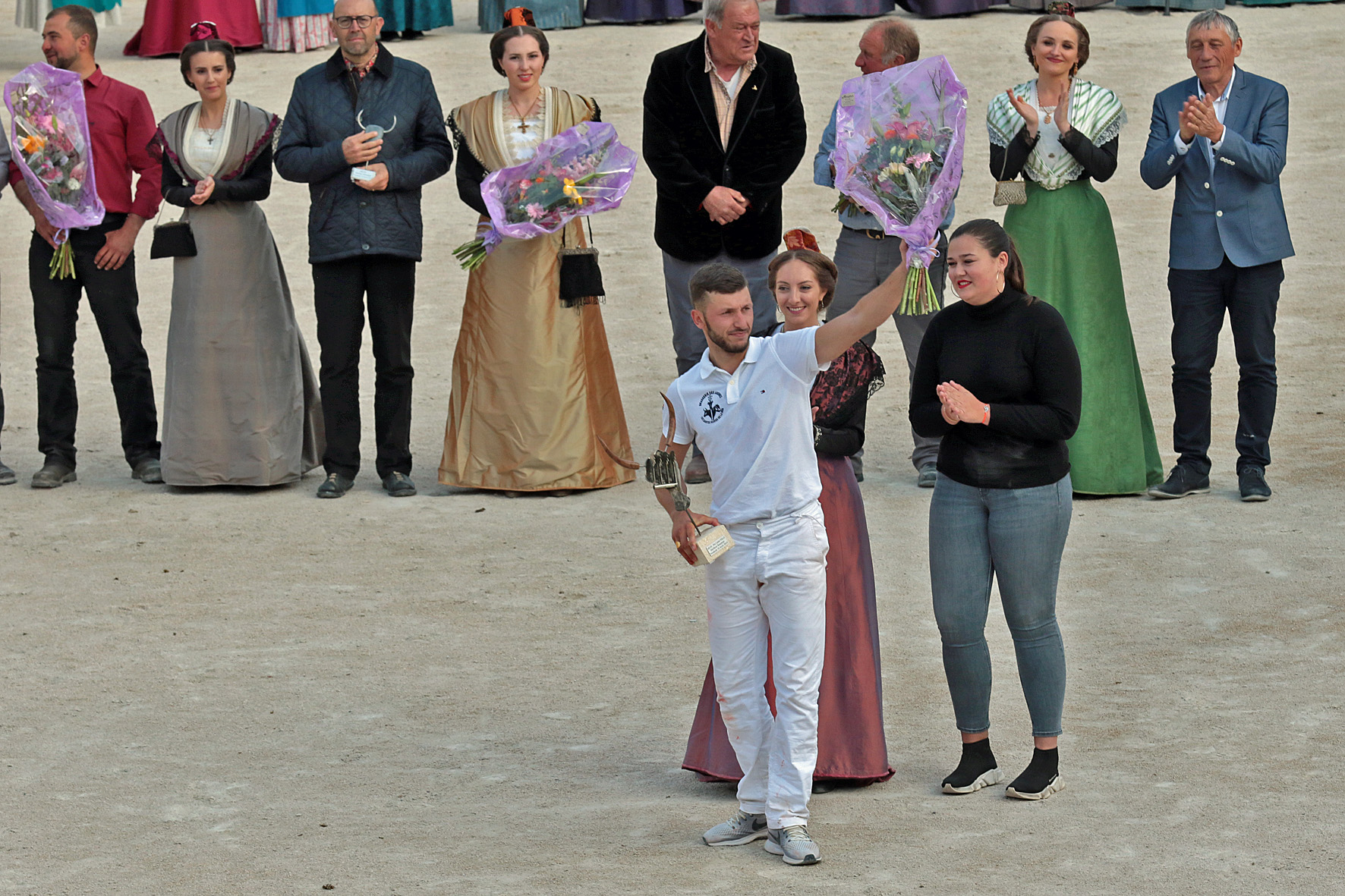 Corrida camarguesa celebrada en Arles el 19 de abril de 2019