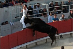 Corrida camarguesa celebrada en Arles el 19 de abril de 2019