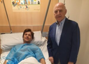 Juan Leal en el hospita
